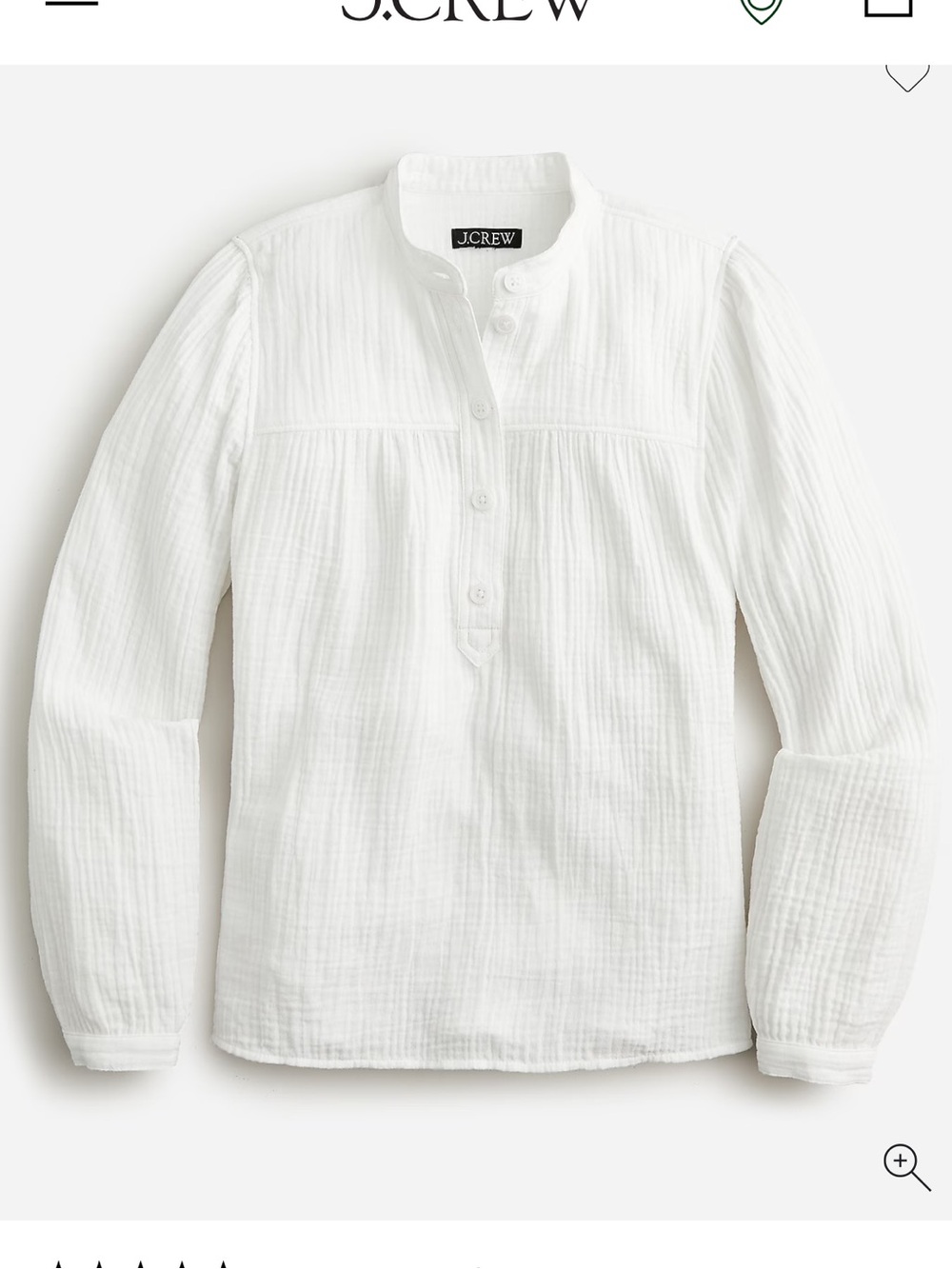 J. Crew White Cotton Top